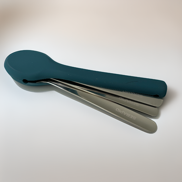 Serapid Reusable Cutlery Set with silicone storage pouch